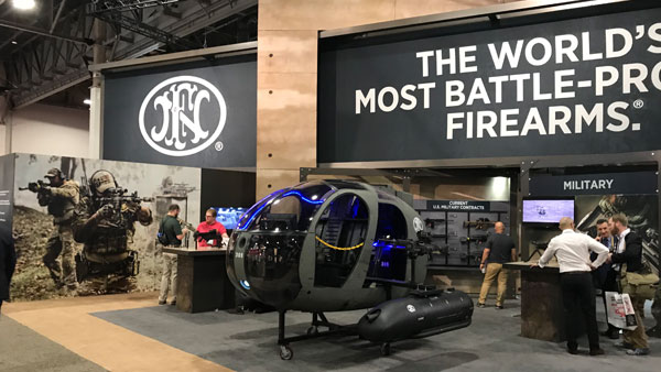 Little Bird Helicopter with FN machine gun pods